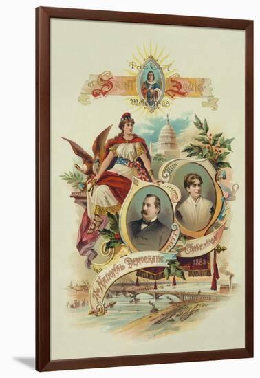 City of Saint Louis Welcomes the National Democratic Convention, 1888-Tracey Printing-Framed Art Print