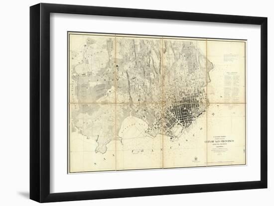 City of San Francisco and Its Vicinity, California, c.1859-null-Framed Art Print