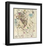 City of Seattle and Environs, c.1890-O^ P^ Anderson-Framed Art Print