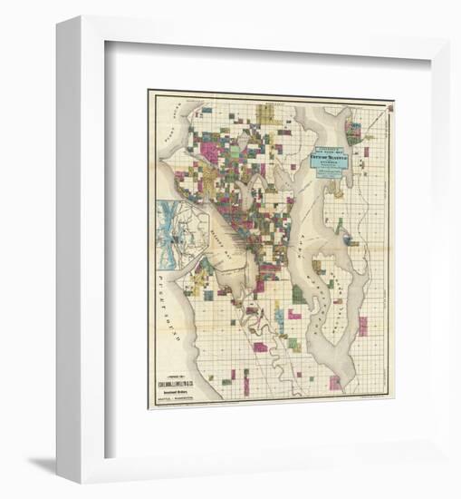 City of Seattle and Environs, c.1890-O^ P^ Anderson-Framed Art Print