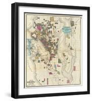 City of Seattle and Environs, c.1890-O^ P^ Anderson-Framed Art Print