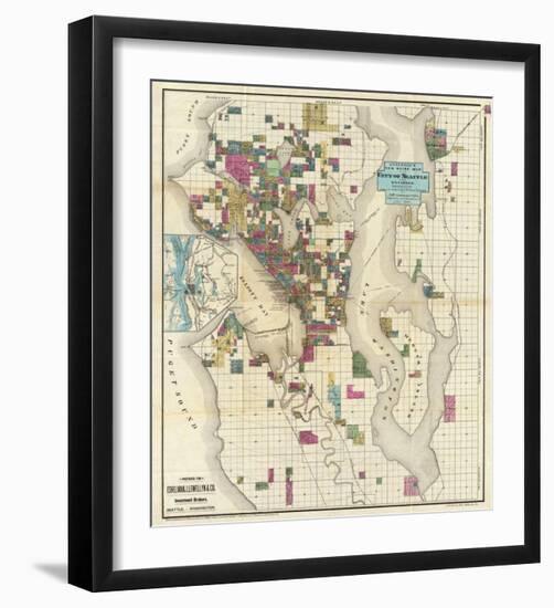 City of Seattle and Environs, c.1890-O^ P^ Anderson-Framed Art Print