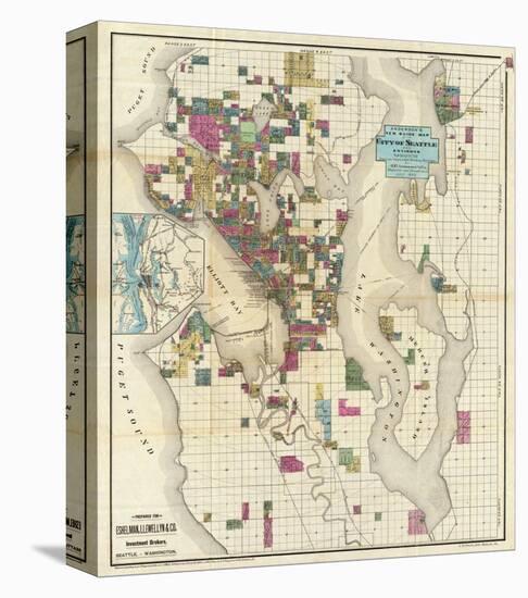 City of Seattle and Environs, c.1890-O^ P^ Anderson-Stretched Canvas