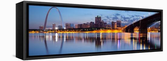 City of St. Louis Skyline.-rudi1976-Framed Stretched Canvas