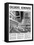 City of the Future, Front Page of 'The Children's Newspaper, February 1963-English School-Framed Stretched Canvas