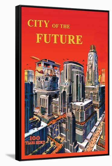 City of the Future-null-Framed Stretched Canvas