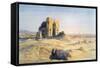 City of Tombs, Looking Towards Sakkara, Cairo, Egypt, 1863-Charles Emile De Tournemine-Framed Stretched Canvas