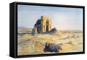 City of Tombs, Looking Towards Sakkara, Cairo, Egypt, 1863-Charles Emile De Tournemine-Framed Stretched Canvas