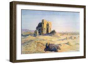 City of Tombs, Looking Towards Sakkara, Cairo, Egypt, 1863-Charles Emile De Tournemine-Framed Giclee Print