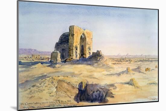City of Tombs, Looking Towards Sakkara, Cairo, Egypt, 1863-Charles Emile De Tournemine-Mounted Giclee Print
