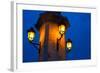 City of Valencia Night Bridge Puente Del Mar Streetlights Column Detail-holbox-Framed Photographic Print