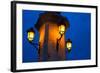 City of Valencia Night Bridge Puente Del Mar Streetlights Column Detail-holbox-Framed Photographic Print