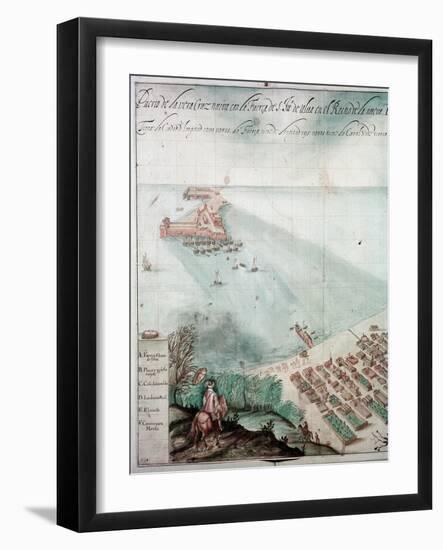 City of Veracruz, Mexico, 17th Century-null-Framed Giclee Print