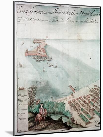 City of Veracruz, Mexico, 17th Century-null-Mounted Giclee Print