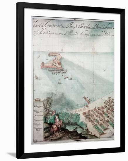 City of Veracruz, Mexico, 17th Century-null-Framed Premium Giclee Print