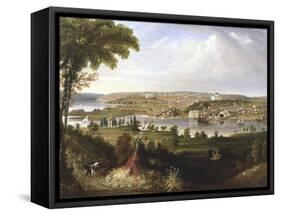 City of Washington, Dc from Beyond the Navy Yard-George Cooke-Framed Stretched Canvas