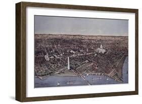 City of Washington (Looking North, 1892)-Currier & Ives-Framed Giclee Print