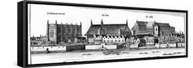 City of Westminster, 1647-Wenceslaus Hollar-Framed Stretched Canvas