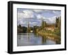 City of Worcester and River Severn, Worcestershire, England, United Kingdom, Europe-David Hughes-Framed Photographic Print