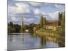 City of Worcester and River Severn, Worcestershire, England, United Kingdom, Europe-David Hughes-Mounted Photographic Print