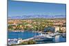 City of Zadar Harbor and Velebit Mountain-xbrchx-Mounted Photographic Print