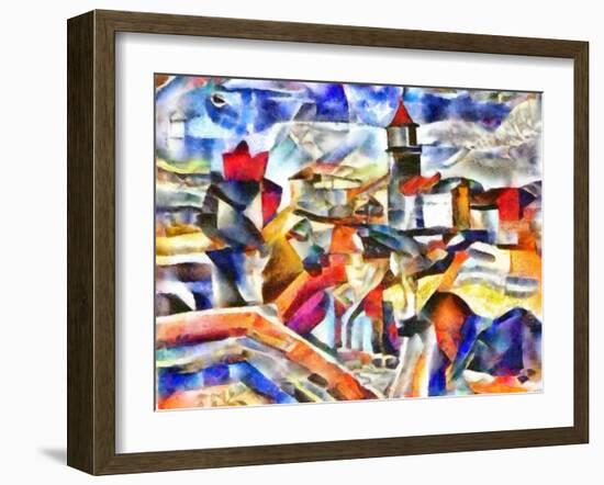 city on the river,2017-Alex Caminker-Framed Giclee Print