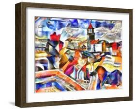 city on the river,2017-Alex Caminker-Framed Giclee Print