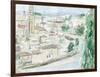 City on the River II-Melissa Wang-Framed Art Print