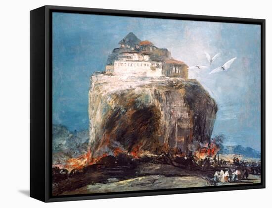 City on the Rock, C1878-1918-Eugenio Lucas Villamil-Framed Stretched Canvas