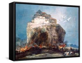 City on the Rock, C1878-1918-Eugenio Lucas Villamil-Framed Stretched Canvas