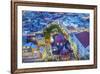 City overlook in blue light, Guanajuato, Mexico-William Perry-Framed Premium Photographic Print