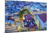 City overlook in blue light, Guanajuato, Mexico-William Perry-Mounted Premium Photographic Print