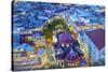 City overlook in blue light, Guanajuato, Mexico-William Perry-Stretched Canvas