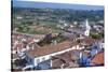 City overview with Igreja de Santa Maria in the background, Obidos, Portugal, Europe-Richard Maschmeyer-Stretched Canvas