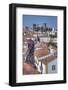 City overview with Medieval Castle in the background, Obidos, Portugal, Europe-Richard Maschmeyer-Framed Photographic Print