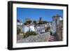 City overview with Wall and Medieval Castle in the background, Obidos, Portugal, Europe-Richard Maschmeyer-Framed Photographic Print