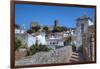 City overview with Wall and Medieval Castle in the background, Obidos, Portugal, Europe-Richard Maschmeyer-Framed Photographic Print