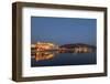 City Palace in Udaipur at Night, Reflected in Lake Pichola, Udaipur, Rajasthan, India, Asia-Martin Child-Framed Photographic Print