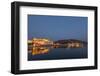 City Palace in Udaipur at Night, Reflected in Lake Pichola, Udaipur, Rajasthan, India, Asia-Martin Child-Framed Photographic Print