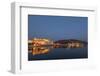 City Palace in Udaipur at Night, Reflected in Lake Pichola, Udaipur, Rajasthan, India, Asia-Martin Child-Framed Photographic Print