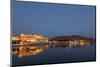 City Palace in Udaipur at Night, Reflected in Lake Pichola, Udaipur, Rajasthan, India, Asia-Martin Child-Mounted Photographic Print