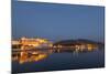 City Palace in Udaipur at Night, Reflected in Lake Pichola, Udaipur, Rajasthan, India, Asia-Martin Child-Mounted Photographic Print