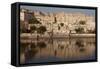 City Palace Museum in Udaipur Seen from Lake Pichola, Udaipur, Rajasthan, India, Asia-Martin Child-Framed Stretched Canvas