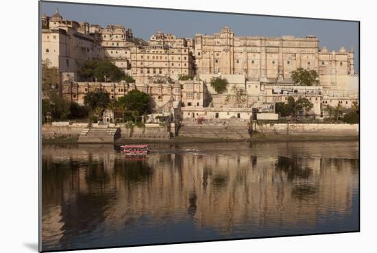 City Palace Museum in Udaipur Seen from Lake Pichola, Udaipur, Rajasthan, India, Asia-Martin Child-Mounted Photographic Print