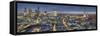 City panorama at dusk, London, England, United Kingdom, Europe-Charles Bowman-Framed Stretched Canvas