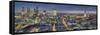 City panorama at dusk, London, England, United Kingdom, Europe-Charles Bowman-Framed Stretched Canvas
