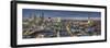 City panorama at dusk, London, England, United Kingdom, Europe-Charles Bowman-Framed Photographic Print