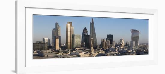 City Panorama from St. Pauls, London, England, United Kingdom-Charles Bowman-Framed Photographic Print