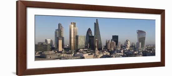 City Panorama from St. Pauls, London, England, United Kingdom-Charles Bowman-Framed Photographic Print