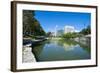 City Park Lagoon with Downtown Omaha, Nebraska, Usa-Michael Runkel-Framed Photographic Print